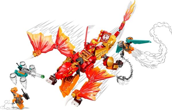 71762_alt2 LEGO® NINJAGO - Dragonul EVO de Foc al lui Kai 71762, 204 piese