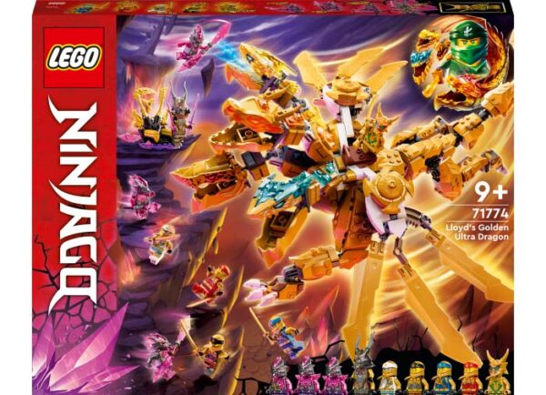 LEGO Ninjago - Ultra Dragonul de Aur al lui Lloyd 71774, 989 piese