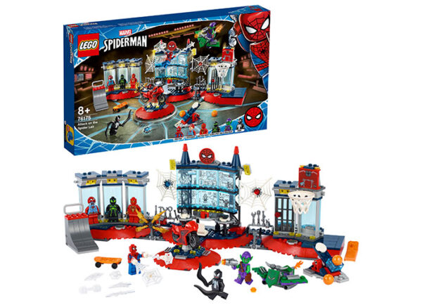 LEGO Marvel Super Heroes - Atacul asupra bazei lui Spider-Man 76175, 466 piese