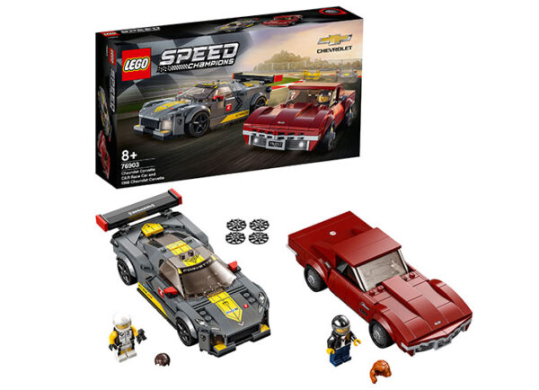 LEGO Speed Champions - Chevrolet Corvette C8.R si 1968 Chevrolet Corvette 76903, 512 piese