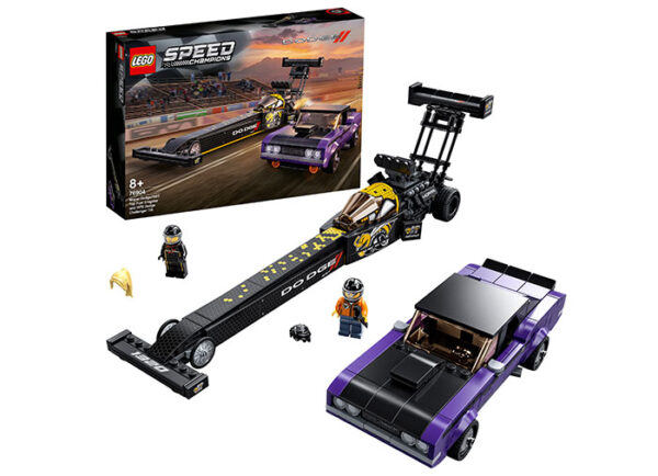 76904-speedchampions-lego LEGO Speed Champions - Mopar Dodge//SRT Top Fuel Dragster si 1970 Dodge Challenger T/A 76904, 627 piese