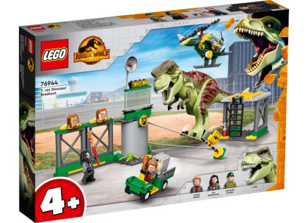 LEGO Jurassic World - Evadarea dinozaurului T.rex 76944, 140 piese