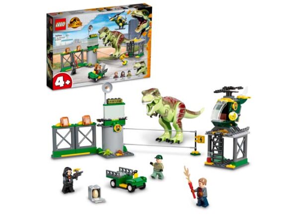 LEGO Jurassic World - Evadarea dinozaurului T.rex 76944, 140 piese