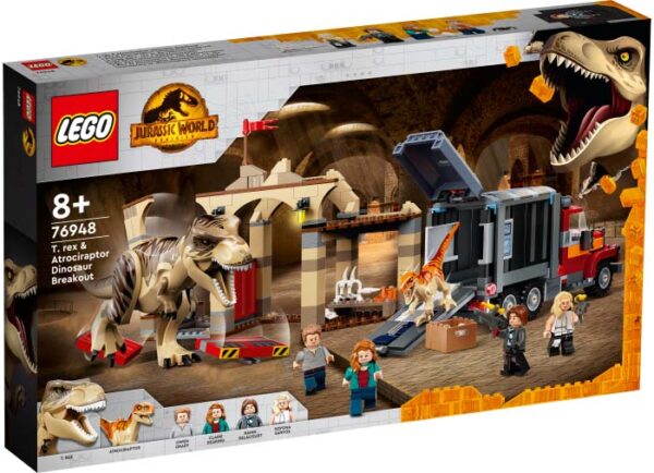 76948-lego-jurassic-world-1 LEGO Jurassic World - Evadarea dinozaurilor T.rex si Atrociraptor 76948, 466 piese
