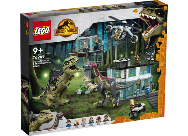 LEGO Jurassic World - Atacul Giganotozaurului si Therizinosaurului 76949, 810 piese