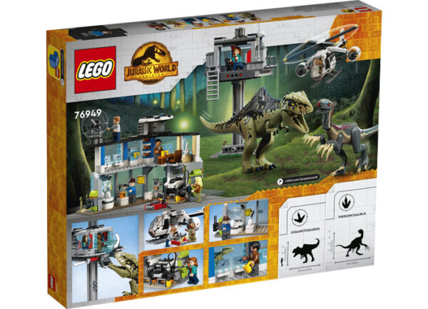 LEGO Jurassic World - Atacul Giganotozaurului si Therizinosaurului 76949, 810 piese