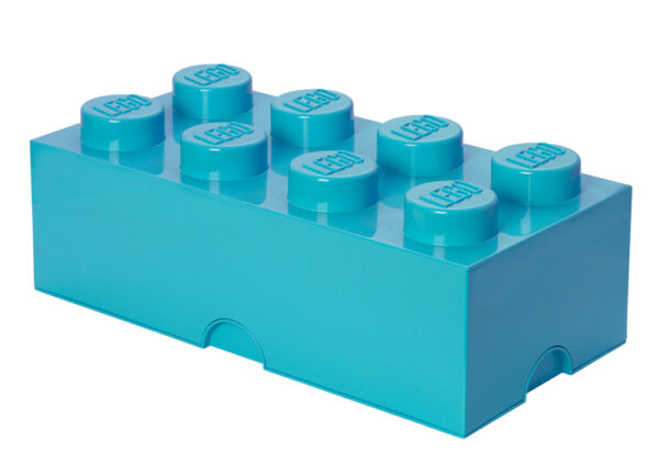 Cutii depozitare - Cutie depozitare LEGO 2x4 albastru turcoaz 40041743, 0 piese