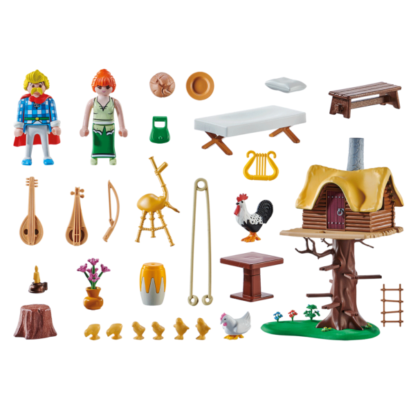 Playmobil - Asterix Si Obelix - Cacofonix Si Casa In Copac - PM71016