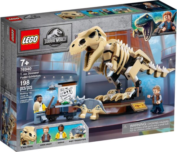 LEGO Jurassic World - Expozitia fosilei dinozaurului T. rex 76940, 198 piese