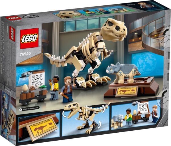 LEGO Jurassic World - Expozitia fosilei dinozaurului T. rex 76940, 198 piese