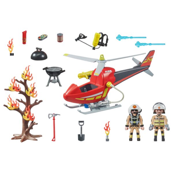 Playmobil - Elicopter De Pompieri Cu 2 Figurine - PM71195