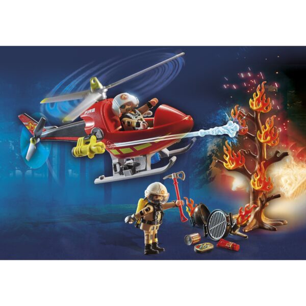 Playmobil - Elicopter De Pompieri Cu 2 Figurine - PM71195