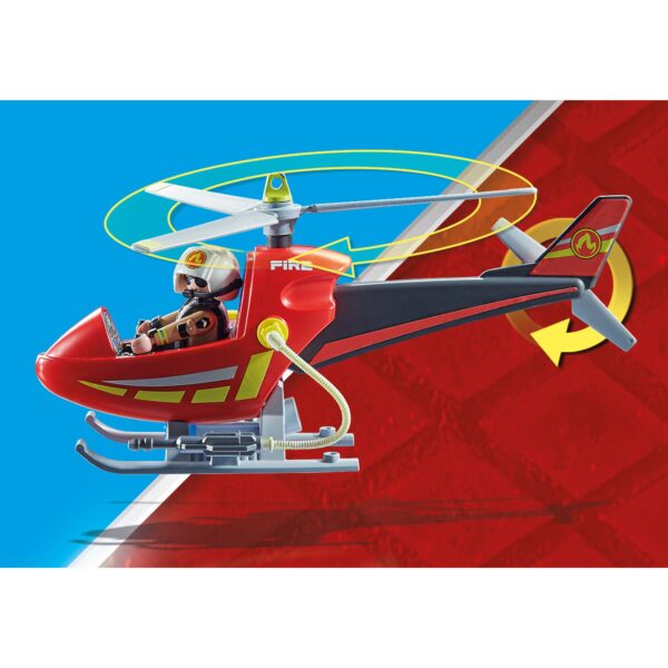Playmobil - Elicopter De Pompieri Cu 2 Figurine - PM71195