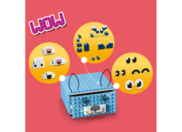 LEGO DOTS - Sertar creativ cu animale 41805, 643 piese