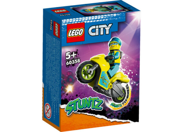LEGO City - Motocicleta cibernetica de cascadorii 60358, 13 piese