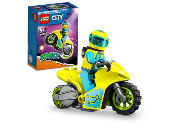 LEGO City - Motocicleta cibernetica de cascadorii 60358, 13 piese