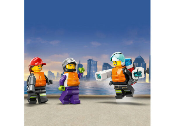 LEGO City - Barca de salvare a pompierilor 60373, 144 piese