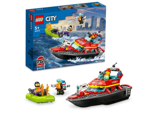 LEGO City - Barca de salvare a pompierilor 60373, 144 piese