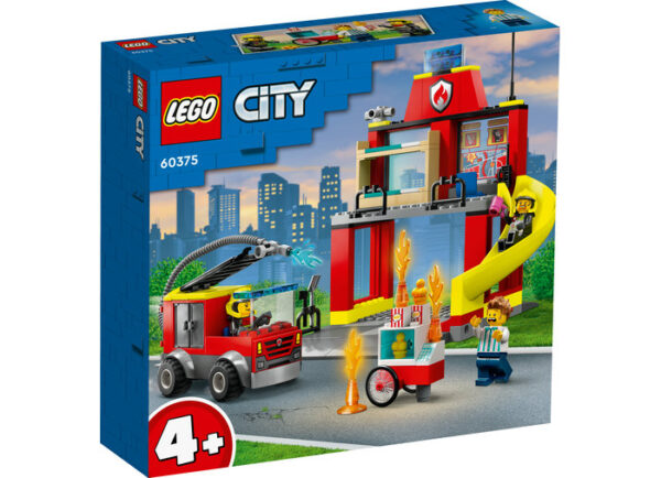 LEGO City - Statie si masina de pompieri 60375, 153 piese