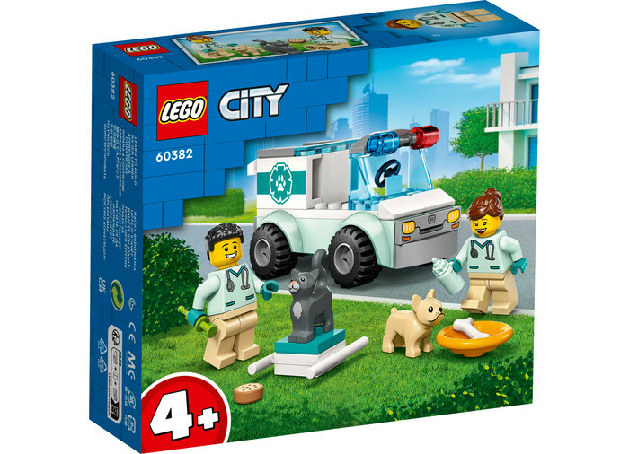 LEGO City - Ambulanta veterinara 60382, 58 piese