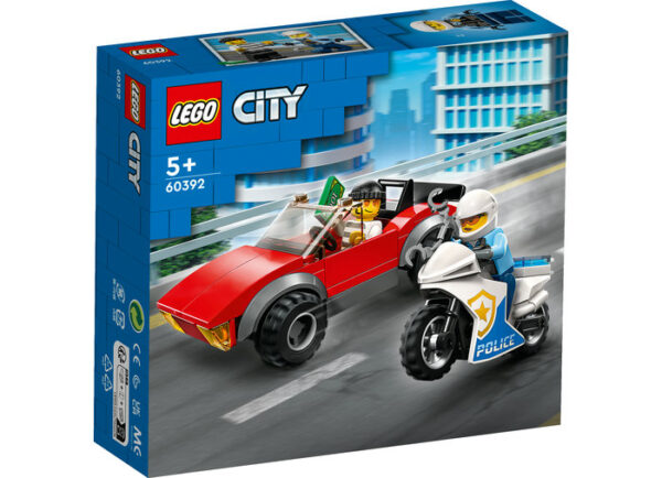 LEGO City - Urmarire pe motocicleta 60392, 59 piese