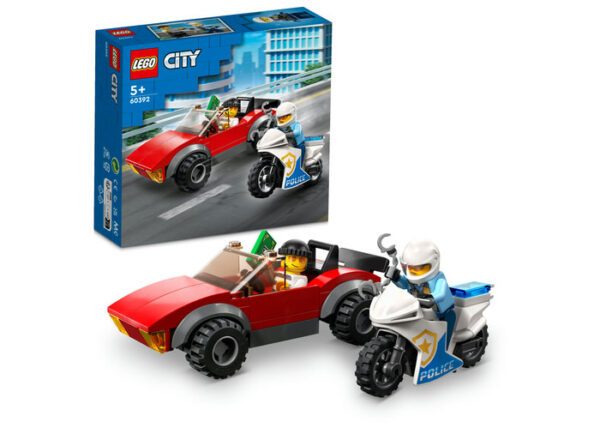 LEGO City - Urmarire pe motocicleta 60392, 59 piese