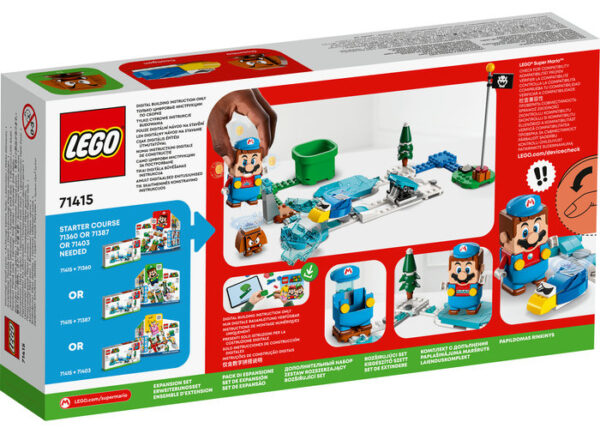 LEGO Super Mario - Set de extindere - Costum Mario Crio si Lumea Glaciara 71415, 105 piese