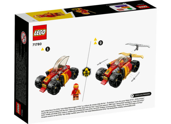 LEGO Ninjago - Ma?ina de curse EVO ninja a lui Kai 71780, 94 piese