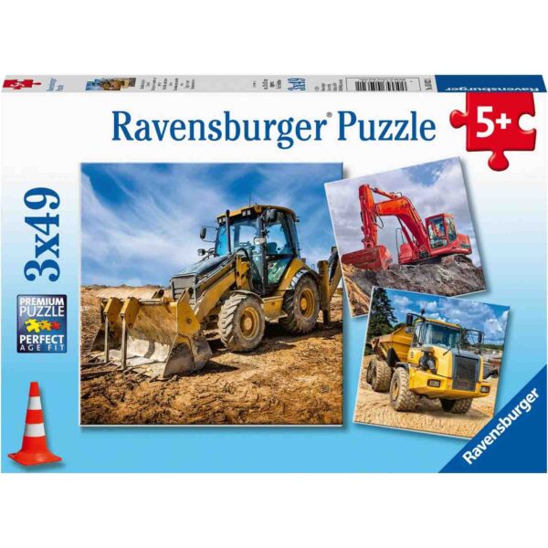 Puzzle Utilaje Constructii, 3X49 Piese - RVSPC05032