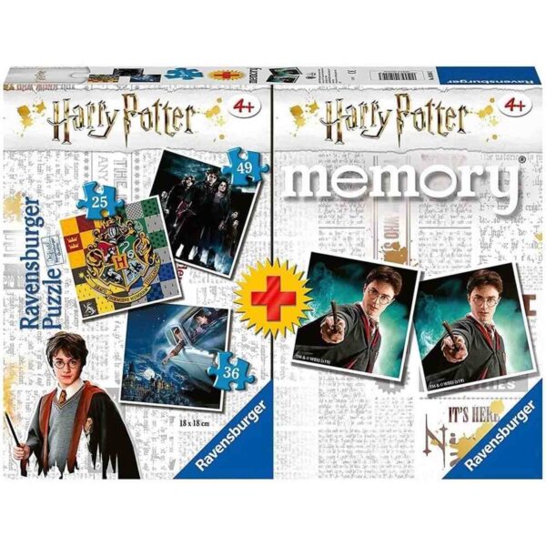 Puzzle + Joc Memory Harry Potter, 25/36/49 Piese - RVSPC05054
