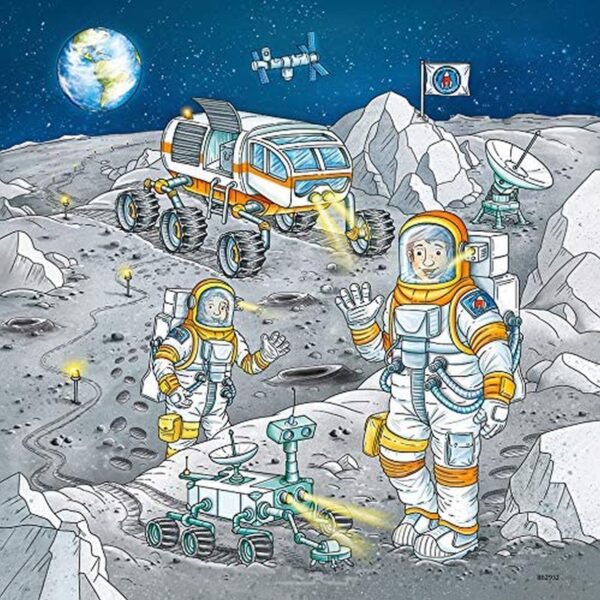 Puzzle Tom Si Mia In Spatiu, 3X49 Piese - RVSPC05088