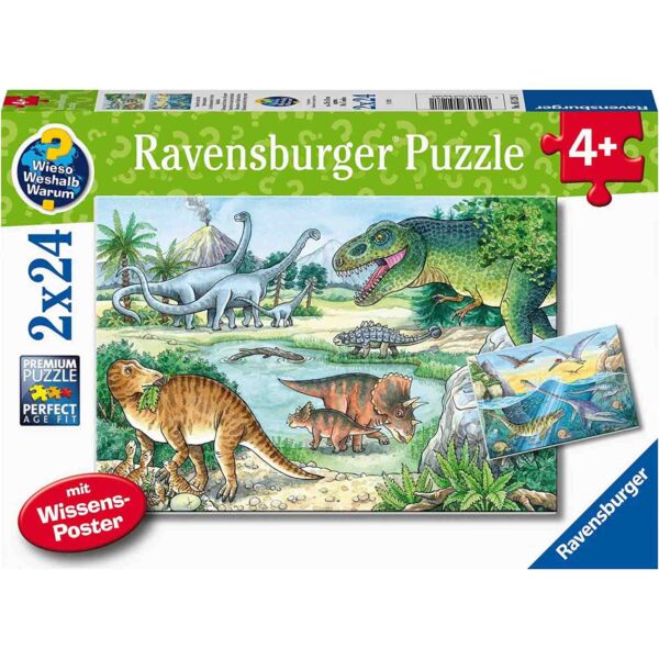 Puzzle Dinozauri, 2X24 Piese - RVSPC05128