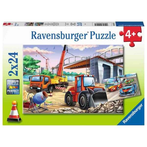 Puzzle Utilaje Constructii Si Masini, 2X24 Piese - RVSPC05157