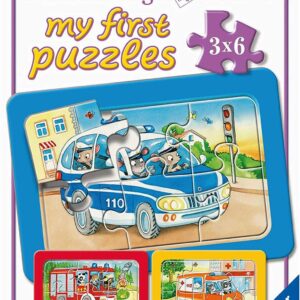 Puzzle Animale Conducand Vehicule, 3X6 Piese - RVSPC05630