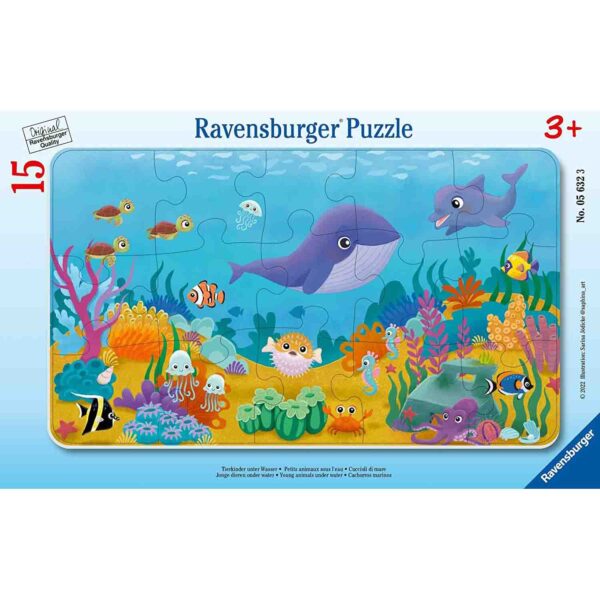 Puzzle Tip Rama Animalute Marine, 15 Piese - RVSPC05632