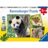 Puzzle Panda, Leu Si Tigru, 3X49 Piese - RVSPC05666