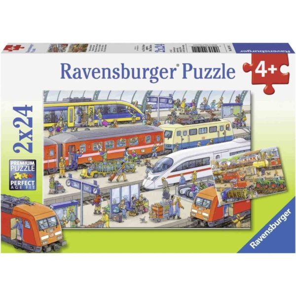 Puzzle Statie De Tren, 2X24 Piese - RVSPC09191