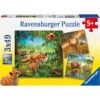 Puzzle Animalele Pamantului, 3X49 Piease - RVSPC09330
