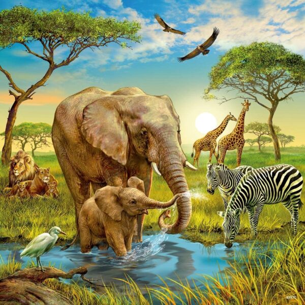 Puzzle Animalele Pamantului, 3X49 Piease - RVSPC09330