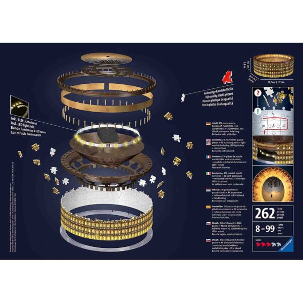 Puzzle 3D Led Colosseum, 216 Piese - RVS3D11148