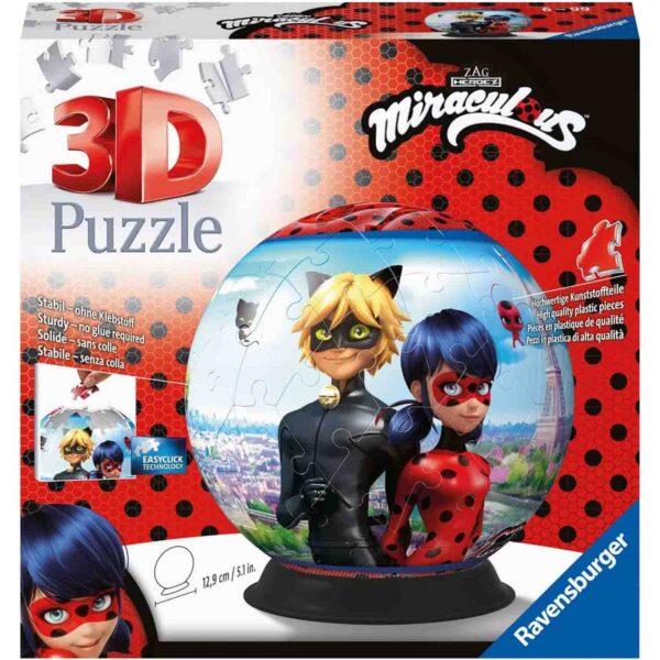 Puzzle 3D Miraculous, 72 Piese - RVS3D11167