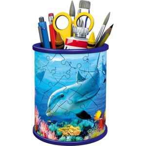 Puzzle 3D Delfin Suport Pixuri, 54 Piese - RVS3D11176