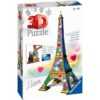 Puzzle 3D Turnul Eiffel Cu Inimioare, 216 Piese - RVS3D11183