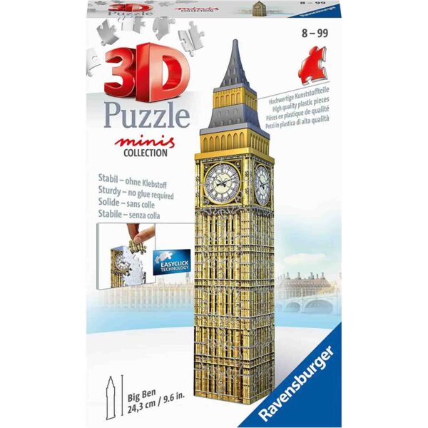 Puzzle 3D Mini Big Ben, 54 Piese - RVS3D11246