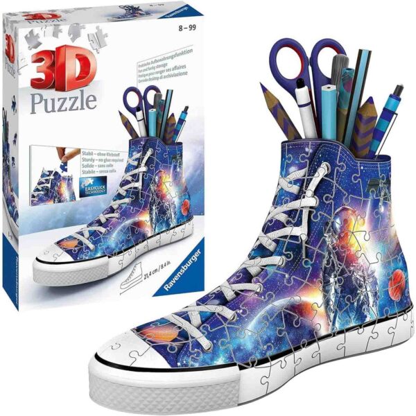 Puzzle 3D Suport Pixuri Sneaker Astronaut, 108 Piese - RVS3D11251