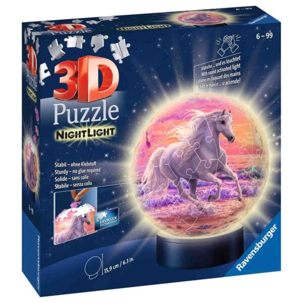 Puzzle 3D Luminos Cal Pe Plaja, 72 Piese - RVS3D11843