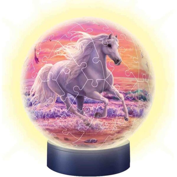 Puzzle 3D Luminos Cal Pe Plaja, 72 Piese - RVS3D11843