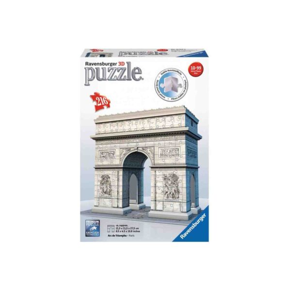 Puzzle 3D Arcul De Triumf, 216 Piese - RVS3D12514