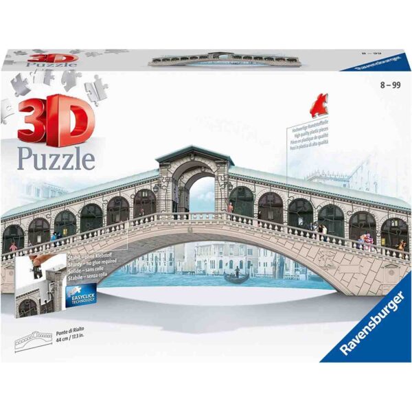 Puzzle 3D Podul Rialto, 216 Piese - RVS3D12518