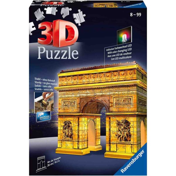 Puzzle 3D Led Arc De Triumf, 216 Piese - RVS3D12522